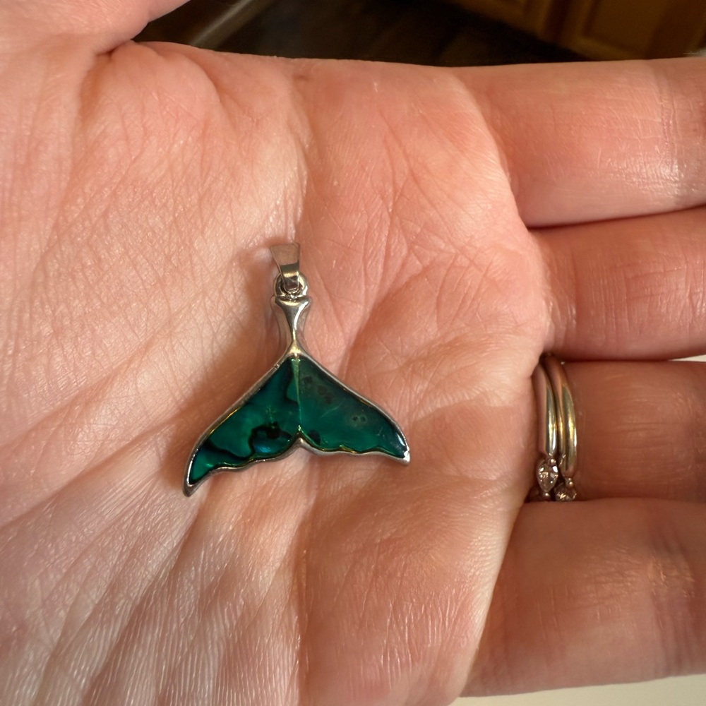 Whale tail charm
